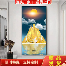 现代简约日照金山玄关装饰画民宿酒店走廊过道楼梯墙壁画背景墙画