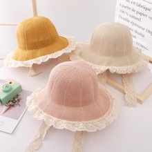 亲子帽儿童防晒帽宝宝夏季遮阳帽可折叠蕾丝大檐帽母女婴童太阳帽