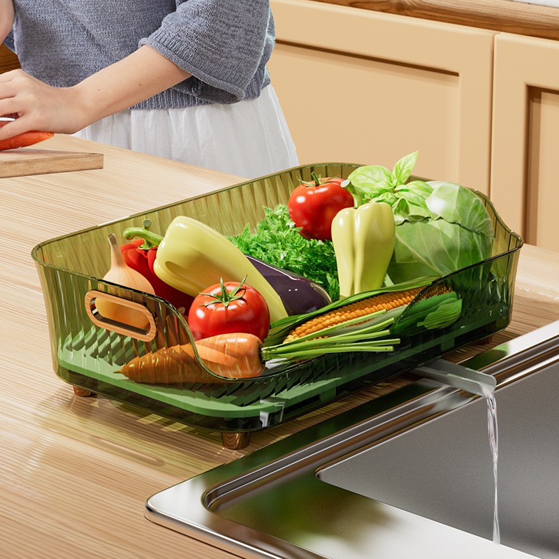 Draining Plate Rack Dish Storage Rack Draining Basket Household Countertop Chopsticks Holding Storage Box Kitchen Storage Rack