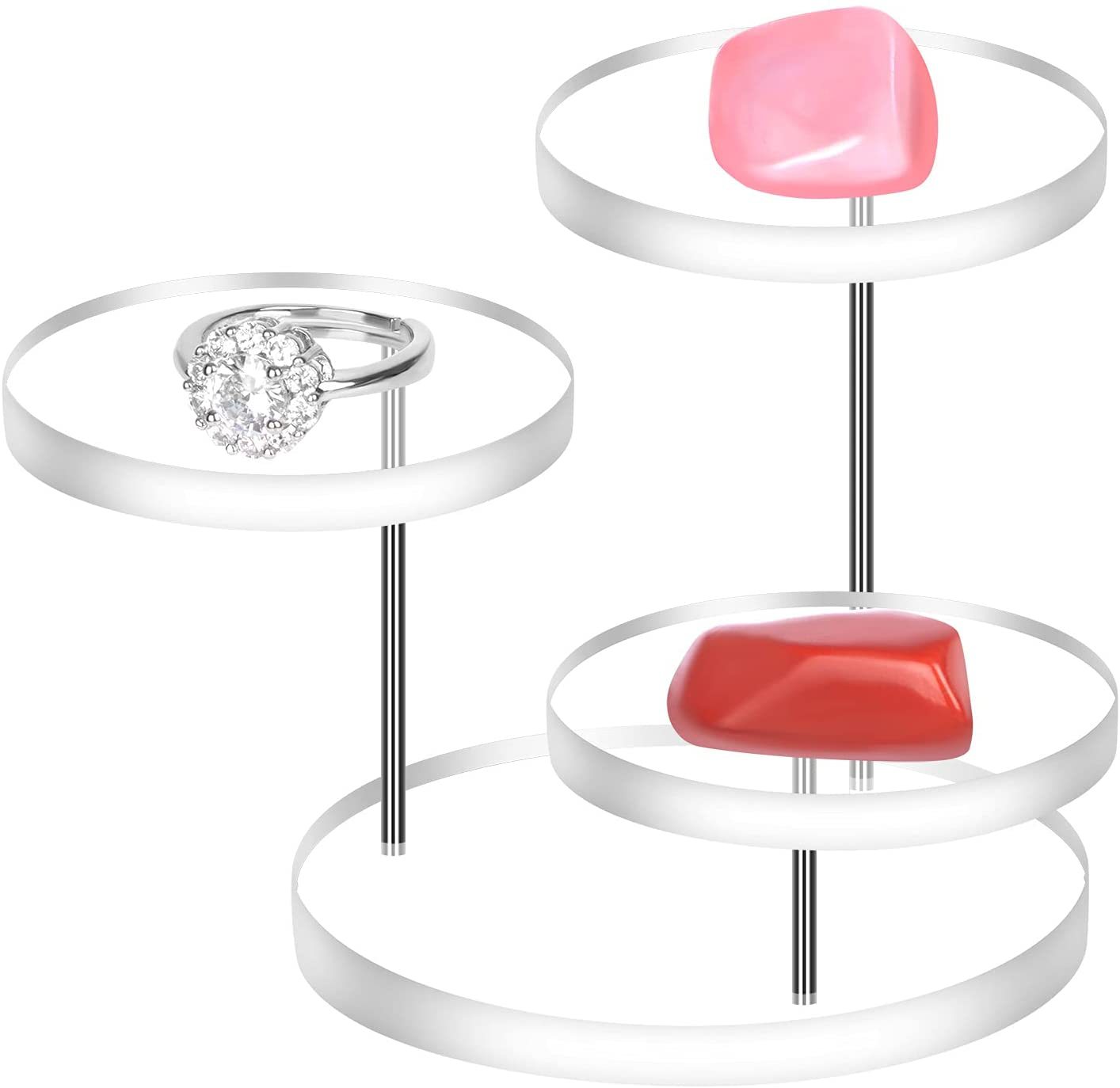 热销亚克力戒指饰品展示架 多层圆形珠宝展示台 有机玻璃简易首饰