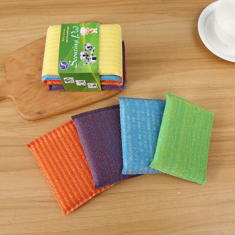 Colorful Rag Brush Pot Brush King Kitchen Cleaning Sponge Block Dishwashing Spong Mop Household Cleaning Supplies Wholesale