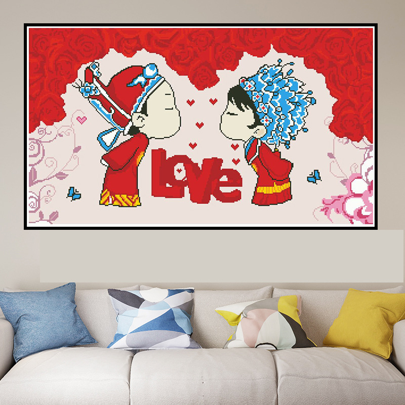 情侣十字绣正品