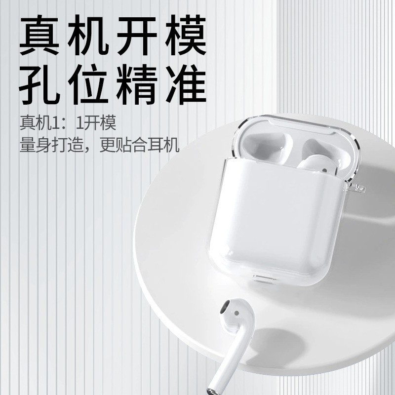 Applicable to Airpods Series Apple Headset Protective Case Pc Transparent Pro2 Generation Bluetooth Headset Protective Case Wholesale