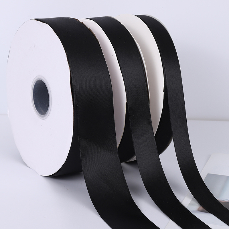 1/1.5/2/2.5/4cm black ribbon polyester bag decorative printing satin satin color floating ribbon