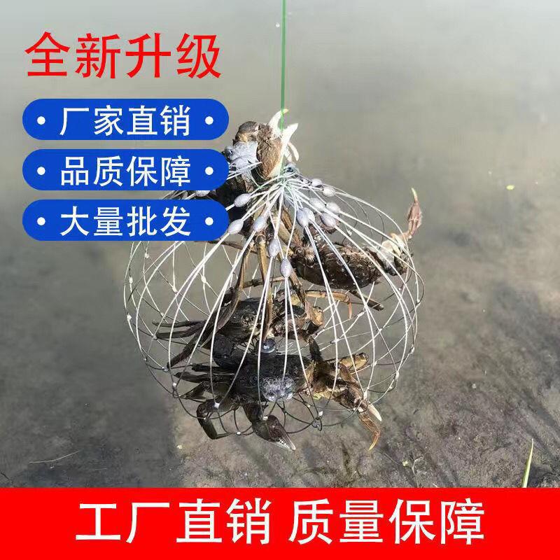 螃蟹笼海用宝坻大钟钢丝笼子开合地网自动笼蟹笼小