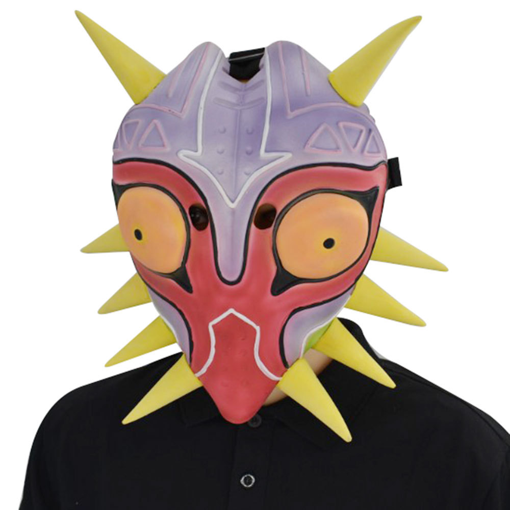 led发光塞尔达传说荒野之息梅祖拉面具乳胶头套鬼节搞怪面罩道具