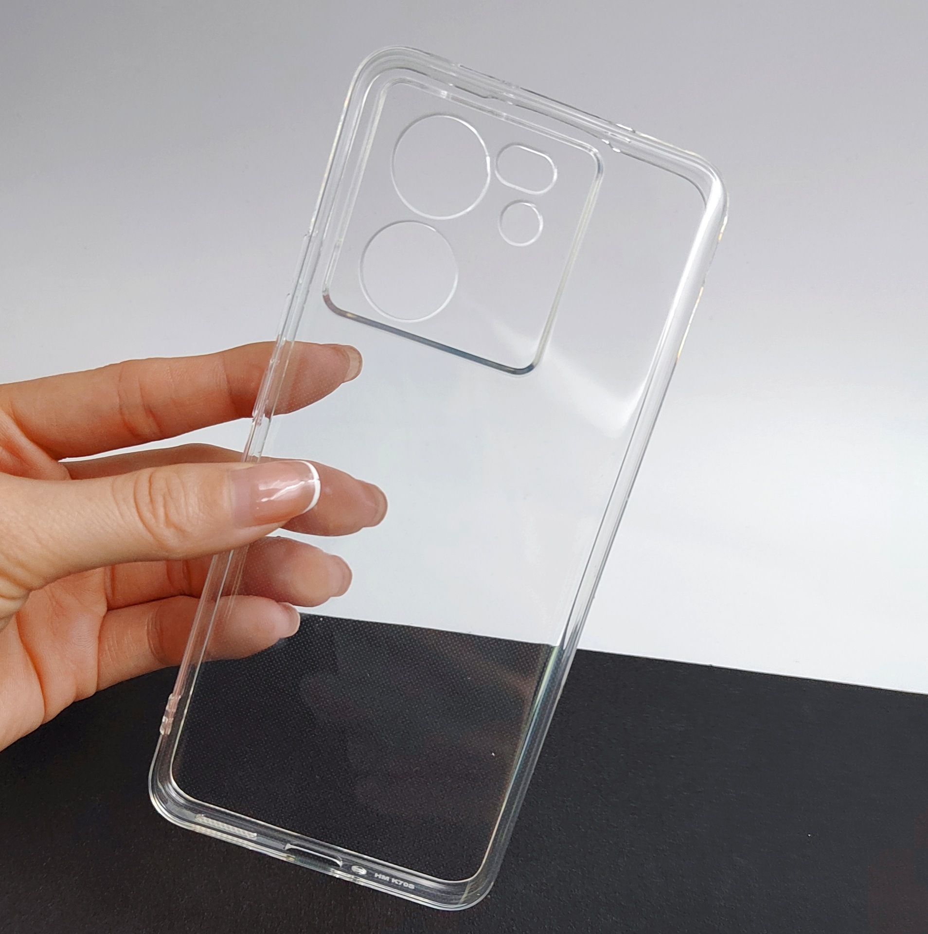 适用小米civi3手机壳无夹线tpu透明红米k70s保护套电镀素材厂批发