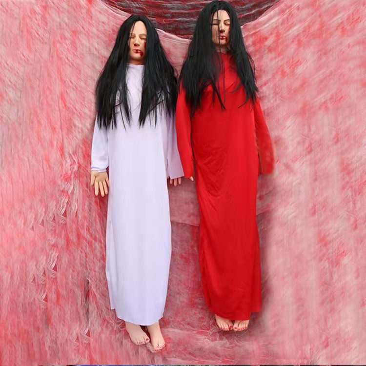 万圣节恐怖假人尸体道具 密室逃脱鬼屋cos男女丧僵尸吊鬼新娘贞子