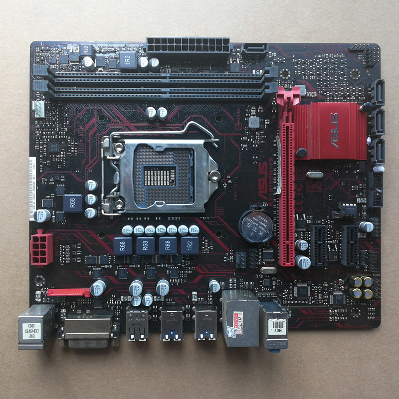 适用asus/华硕ex-b150m-v3/si 1151针 ddr4 全固态集显带dvi b150