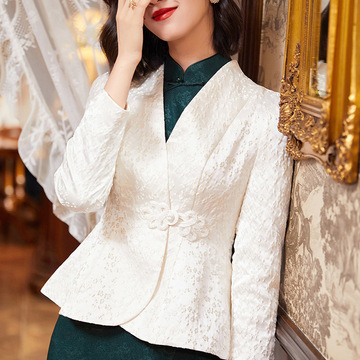 小西装短外套春装2024年新款女装旗袍连衣裙外搭气质百搭220311