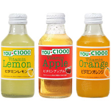 印尼进口饮料优吸YOU C1000橙汁维生素果汁碳酸饮料140ml*30瓶