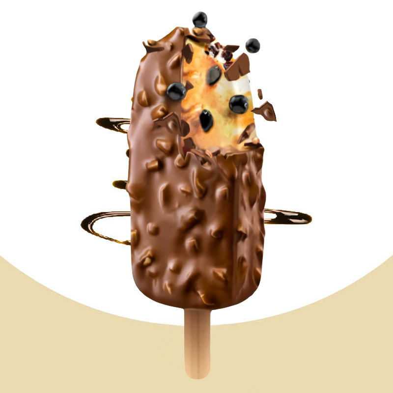 蒙牛随变焦糖啵啵珍珠口味冰淇淋巧克力脆皮棒冰雪糕75g*35支