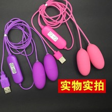 成人情趣性用品USB双跳蛋 12频女用自慰按摩器具成人情趣用品批发
