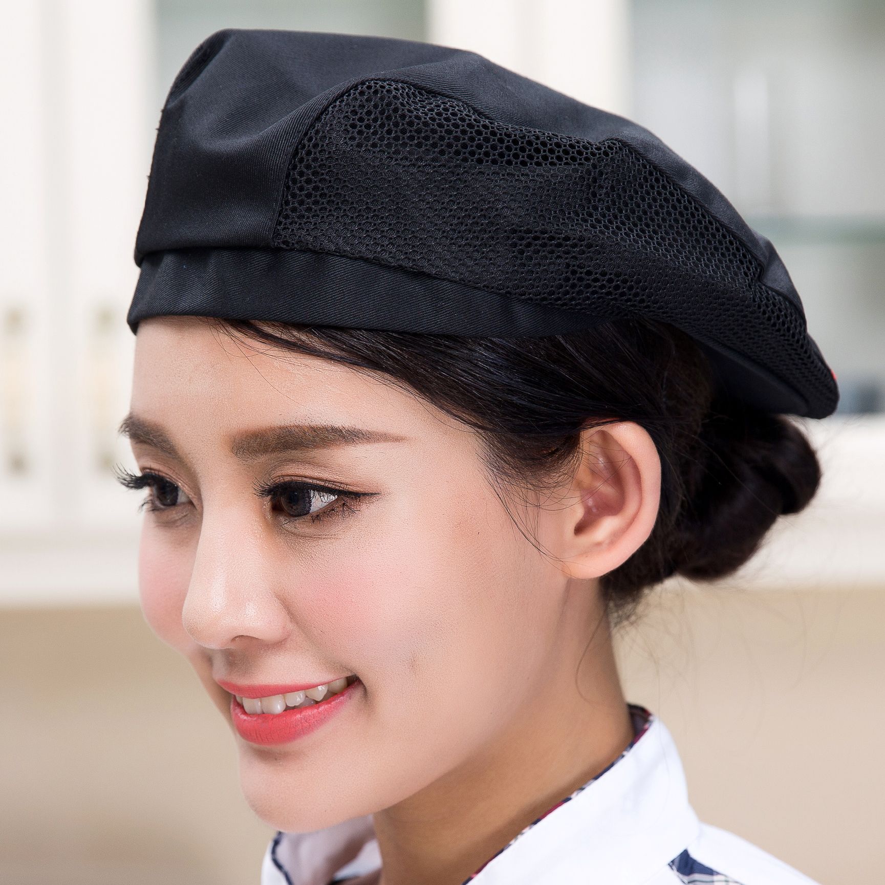 Waiter Work Hat Advance Hats Cloth Cap Beret Fast Food Hat Female Chef Cap Hotel Restaurant Breathable Belt