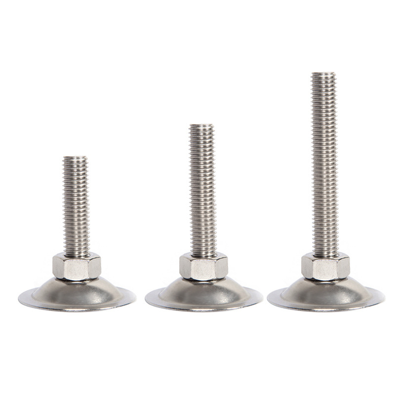 304不锈钢地脚螺丝调节螺栓机床货架家具垫脚调整支撑脚杯螺丝m10