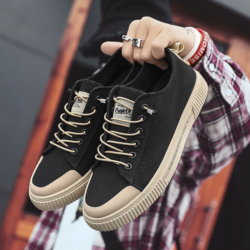 2024 spring new all-match casual board shoes net red social guy canvas shoes men‘s trendy student shoes men
