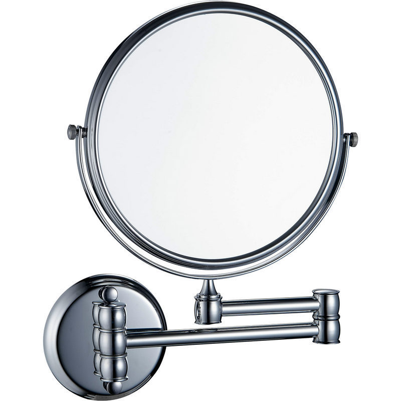 Toilet Men's Makeup Mirror Small Mirror Wall-Mounted Rotating Oval Metal Makeup Mirror Table Mirror Dressing Mirror Enlarged