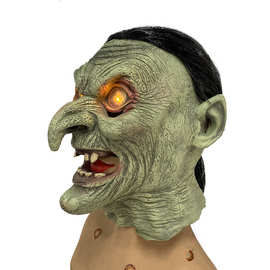 游戏同款巫师3面具 复活节恐怖巫婆乳胶头套 影视鬼屋装扮道具