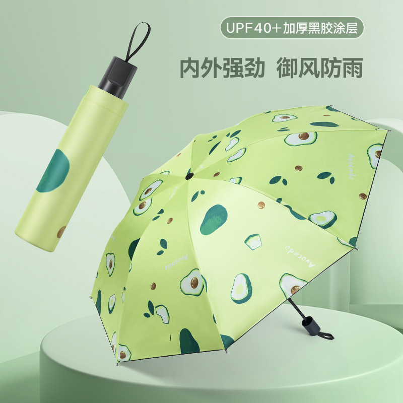 Umbrella Wholesale Wholesale Manual Fruit Umbrella Automatic Fresh Cartoon Children Sun Umbrella Folding Sun Umbrella for Women