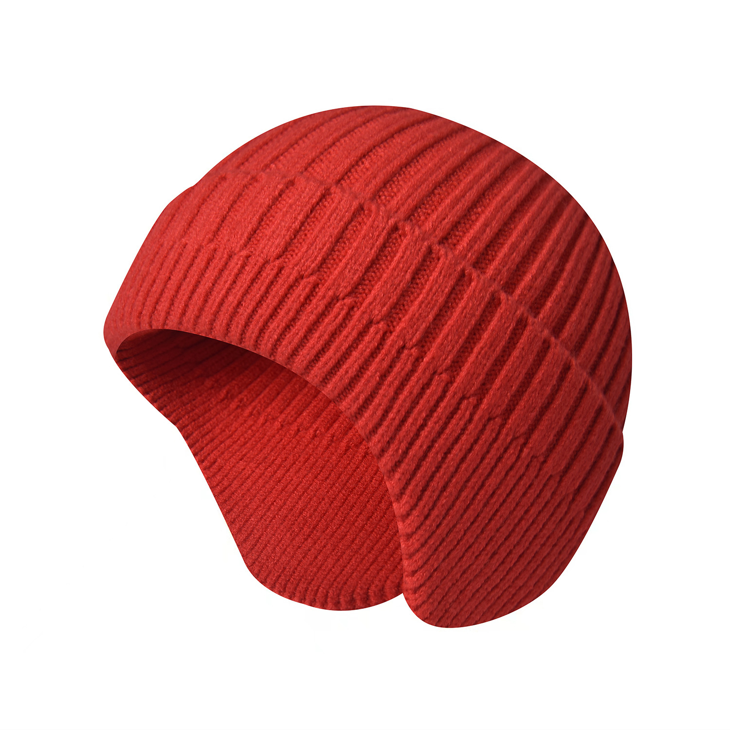 Hat Female Winter Thicken Thermal Earmuffs Hat Men's Riding Cold-Proof Sleeve Cap Knitted Woolen Cap Toe Cap Beanie Hat