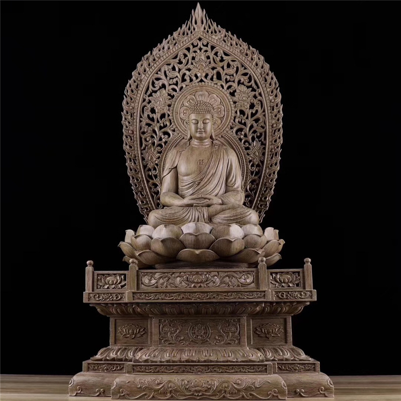 沉香木雕大日如来佛祖释迦摩尼牟尼原木根雕刻佛像镇宅工艺品摆件
