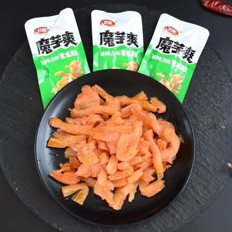 卫龙魔芋爽批发素毛肚辣条开袋即食散装魔芋丝办公休闲零食品小吃