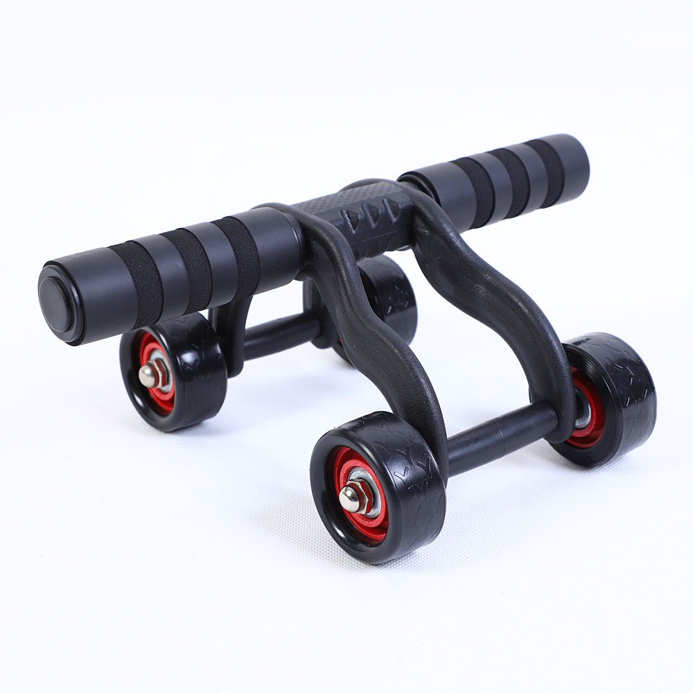 Four-Wheel Abdominal Wheel Sports Fitness Equipment Bearing AB Rocket Hassock Unisex Exercise Wheel Abdominal Muscle Training Roller