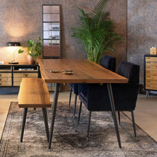 北欧实木餐桌长方形饭桌不规则餐桌loft铁艺会议桌长桌书桌工作台