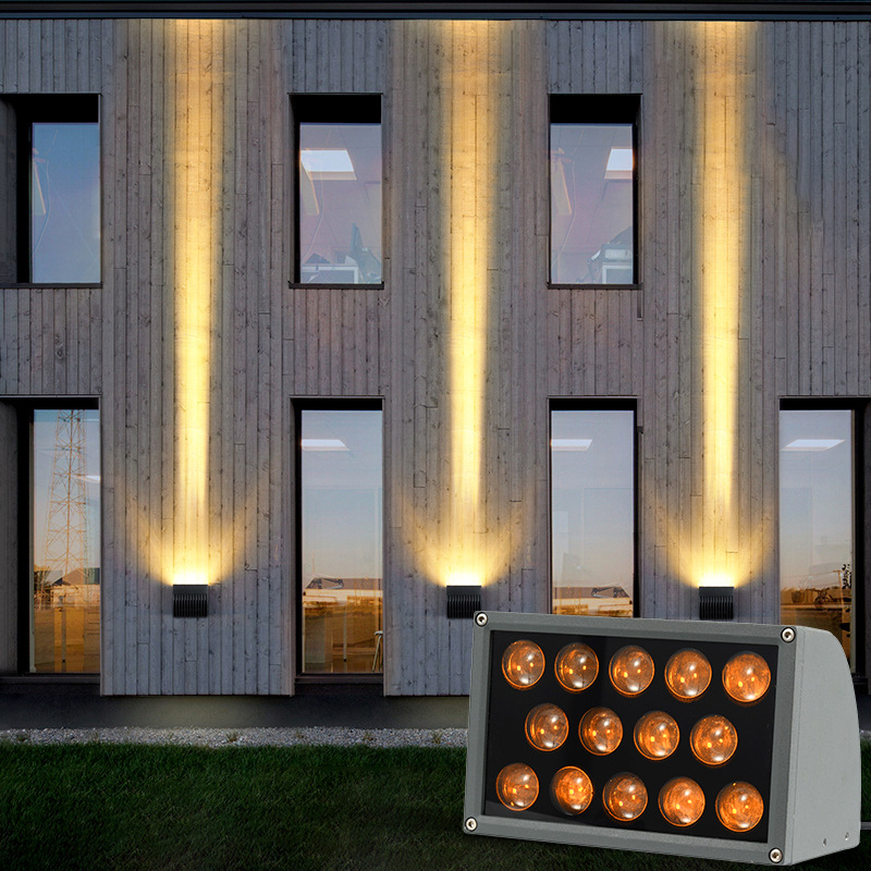 0成交0件新品太阳能户外墙壁灯洗墙庭院别墅院子围墙上下射灯大门口