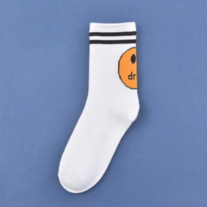 Tube Socks Four Seasons Cotton Socks Trendy Socks Lovers Wild Smiley Sports Casual Basketbal Socks