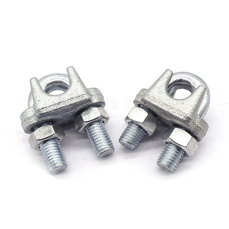 国标钢丝绳卡头镀锌铁卡扣线卡子钢丝绳固定线夹锁头卡头