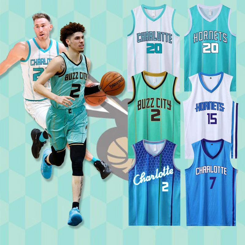 黄蜂队城市版球衣2号三球鲍尔海沃德沃克林书豪篮球服套装男-阿里巴巴