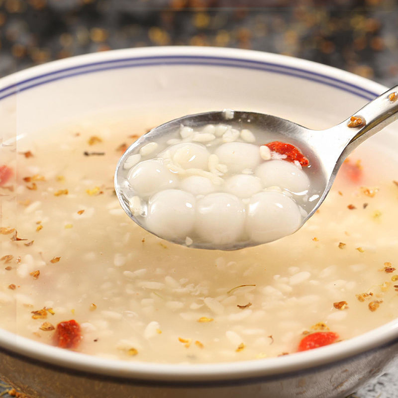 宁波小圆子速冻元宵早餐点心无馅糯米酒酿醪糟小汤圆水煮丸子