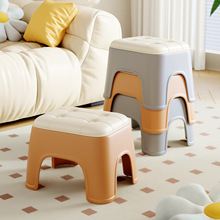 家用塑料小凳子客厅板凳加厚方凳可叠放矮凳儿童浴室凳入户换超孟