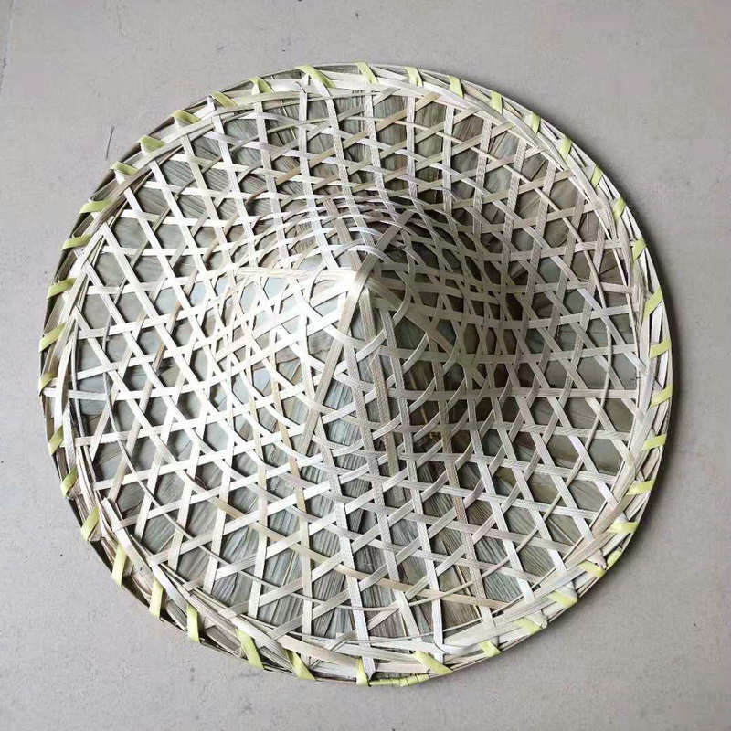 竹编红军斗笠竹叶帽节目演出道具户外大沿防晒蓑衣帽成人草帽批发