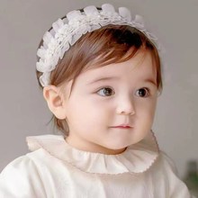婴儿发带护囟门周岁女宝宝头饰生日头围蕾丝头花儿童公主发饰宝宝