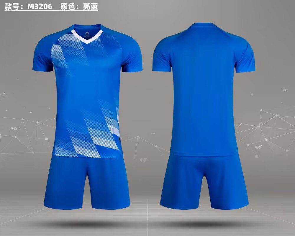 中小学生短袖足球运动服夏季儿童比赛服学校定 制足球服套装男女 图片