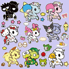 相似可爱卡通tokidoki独角兽三丽鸥笔记本电脑ipad装饰贴