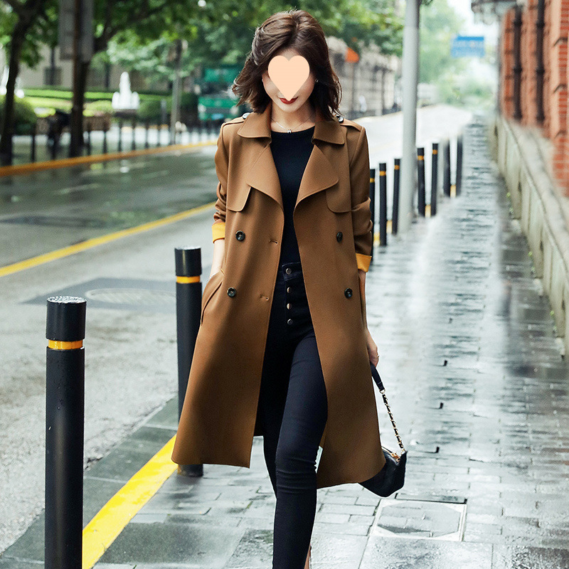 女式高档风衣女中长款英伦风大衣2024春秋装新款韩版气质洋气外套