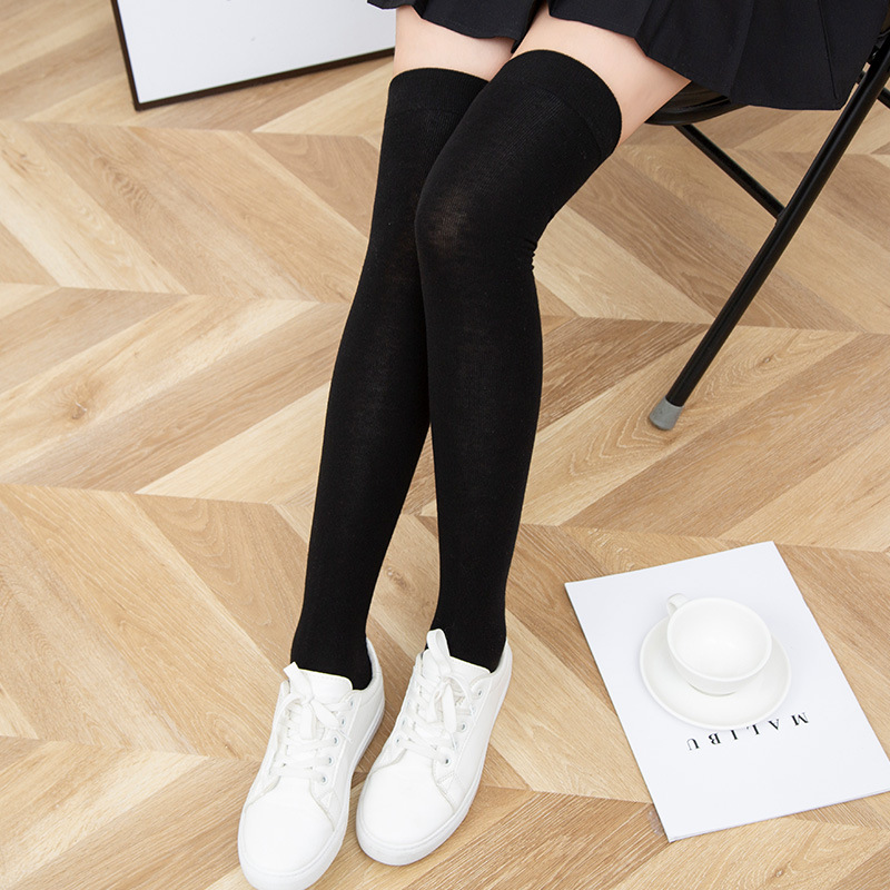 羊毛过膝袜子女秋冬季小腿袜羊毛加厚高筒护膝长筒袜2024秋冬新款
