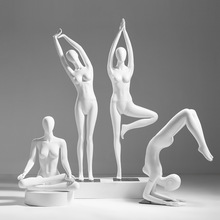 瑜伽运动模特假人全身女装橱窗内衣裤拉伸盘腿人偶人台道具展示架