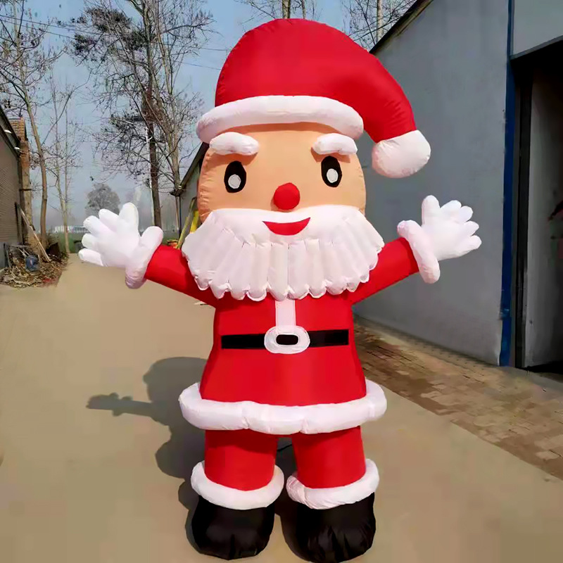 跨境专供充气圣诞老人卡通模型场地道具气模装饰用品充气拱门气模
