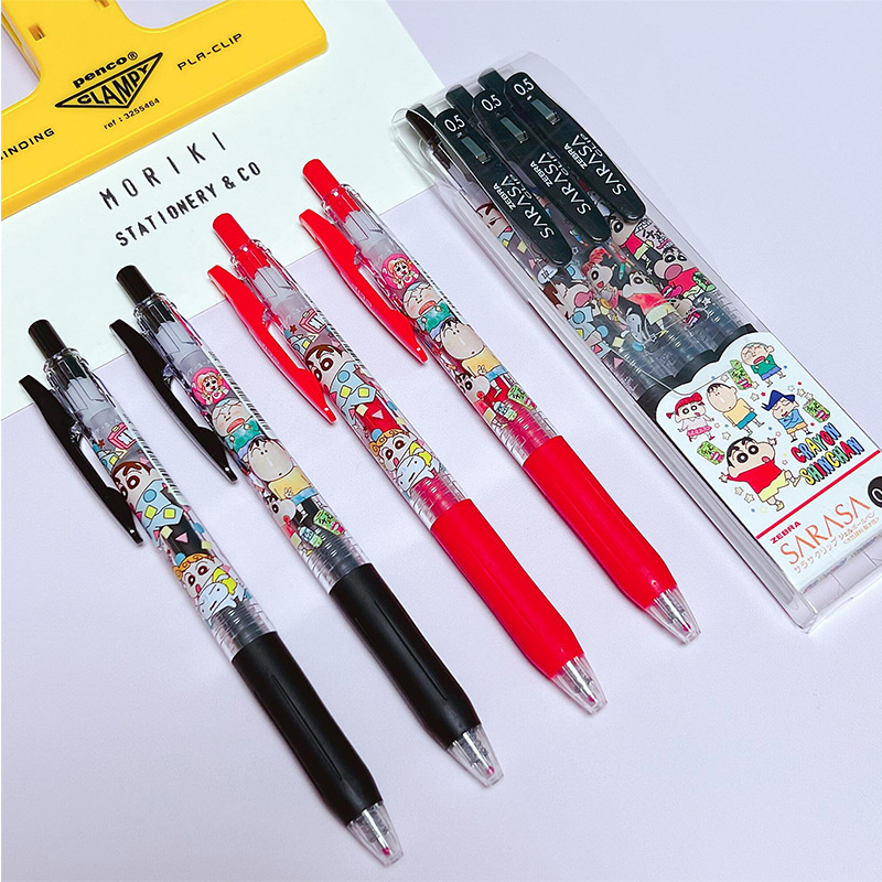 日本zebra斑马jj15蜡笔小新限定联名款中性笔0.