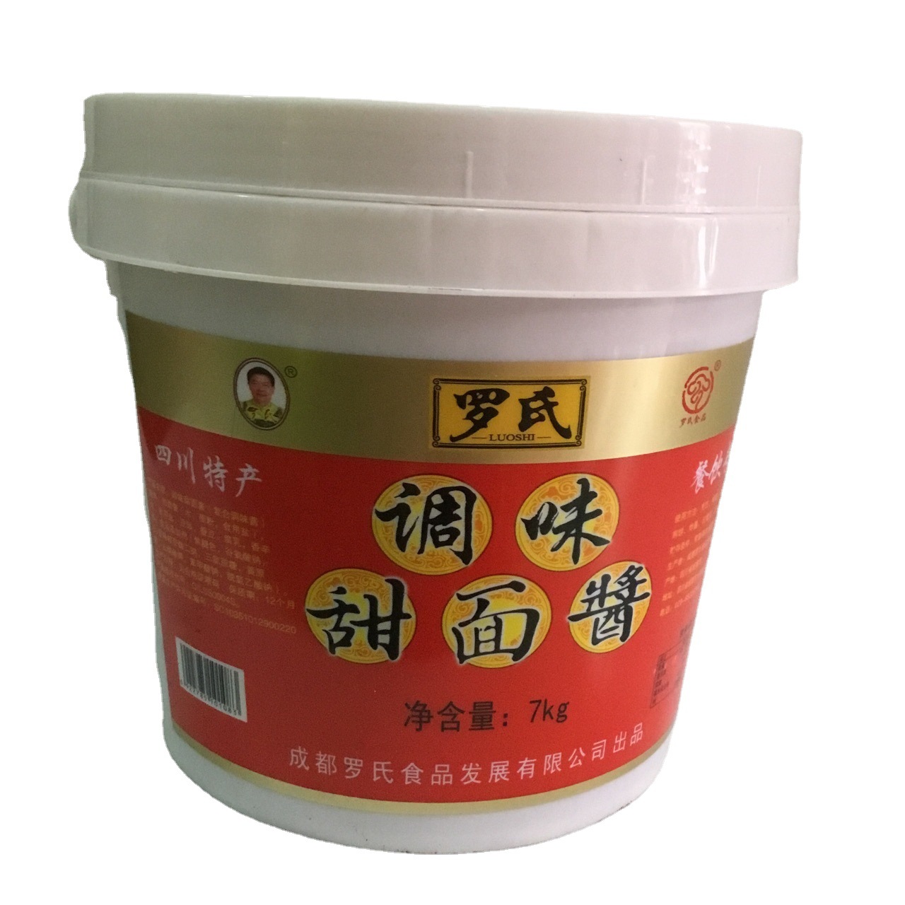 四川特产罗氏甜面酱7kg桶装炒菜炸酱烤鸭拌面专用调味酱不包邮