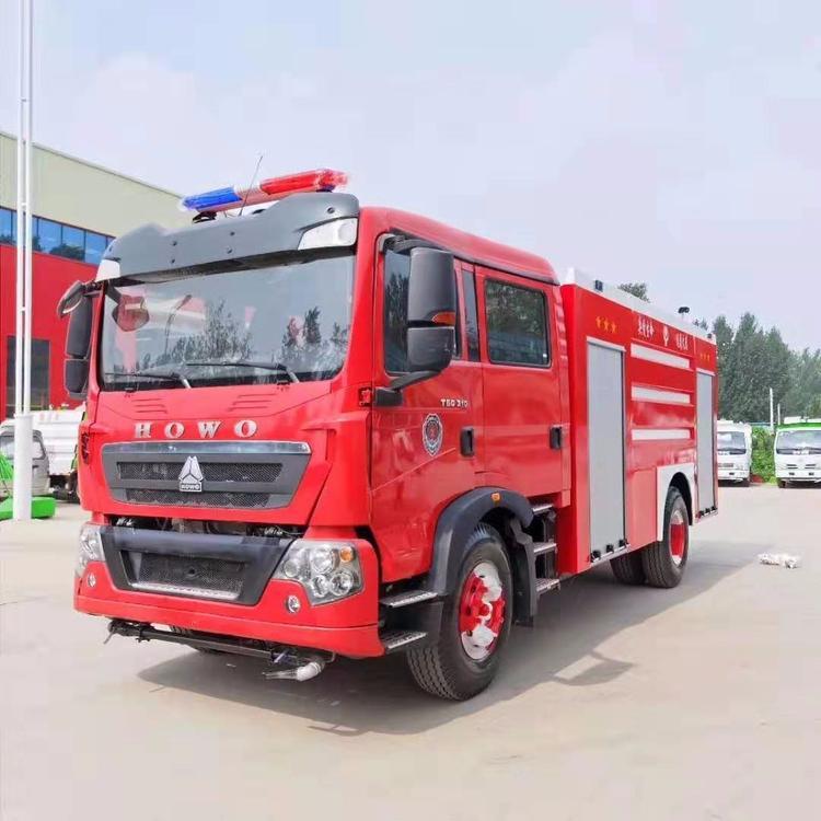 双排座消防车 国六水罐消防车 民用消防车3方5吨可上牌救援灭火车