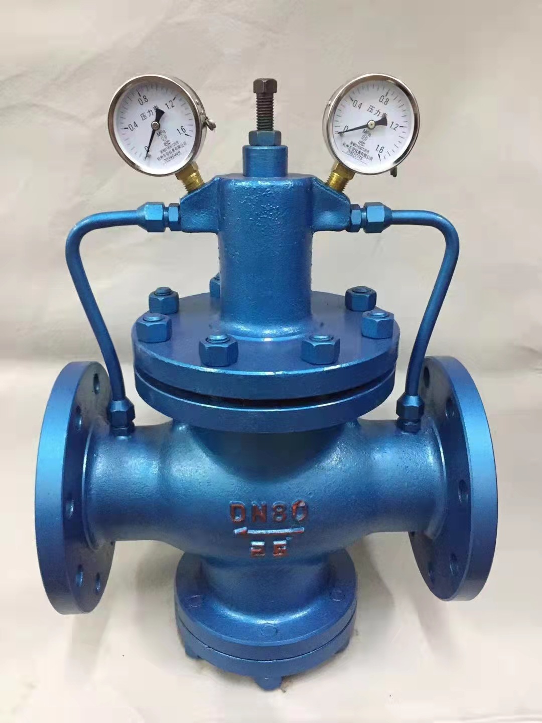 200x-25p先导可调式减压阀5寸dn125自来水双压力表减压阀dn350 80