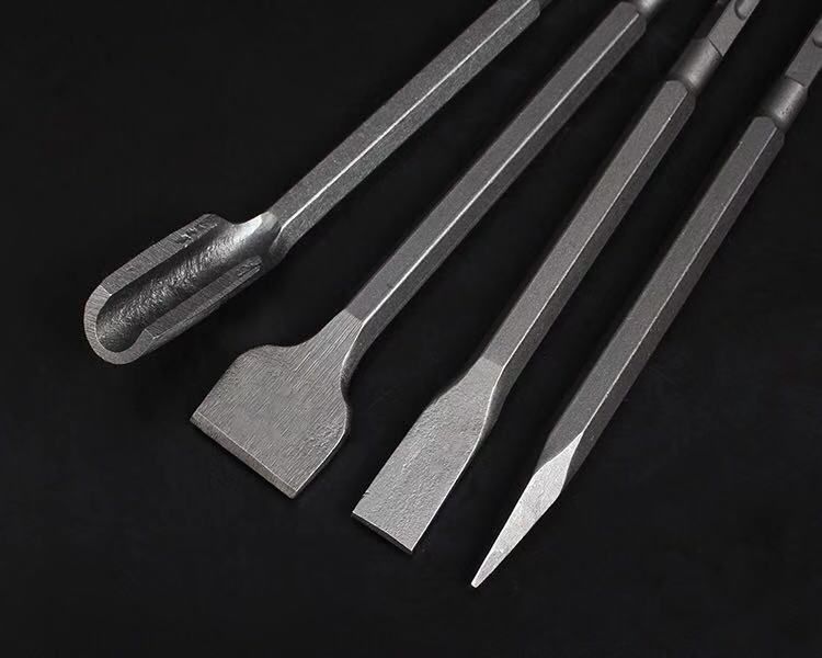 厂家直销电锤镐头方柄尖扁凿子电镐六角头u型扁加宽铲子混凝土开