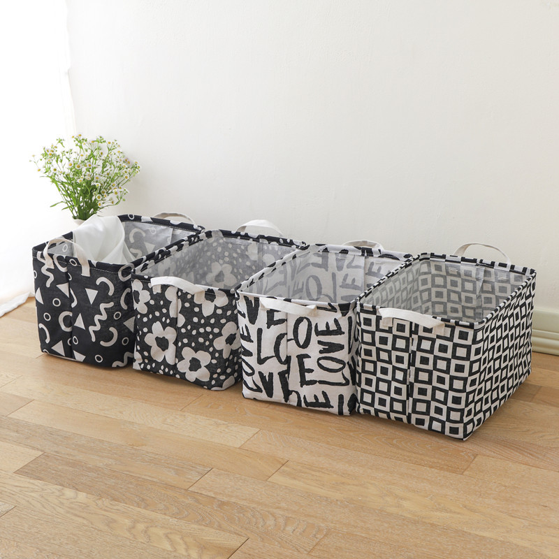 cotton and linen storage basket pet toy storage bag ins storage basket wholesale japanese fabric desktop sundries bag