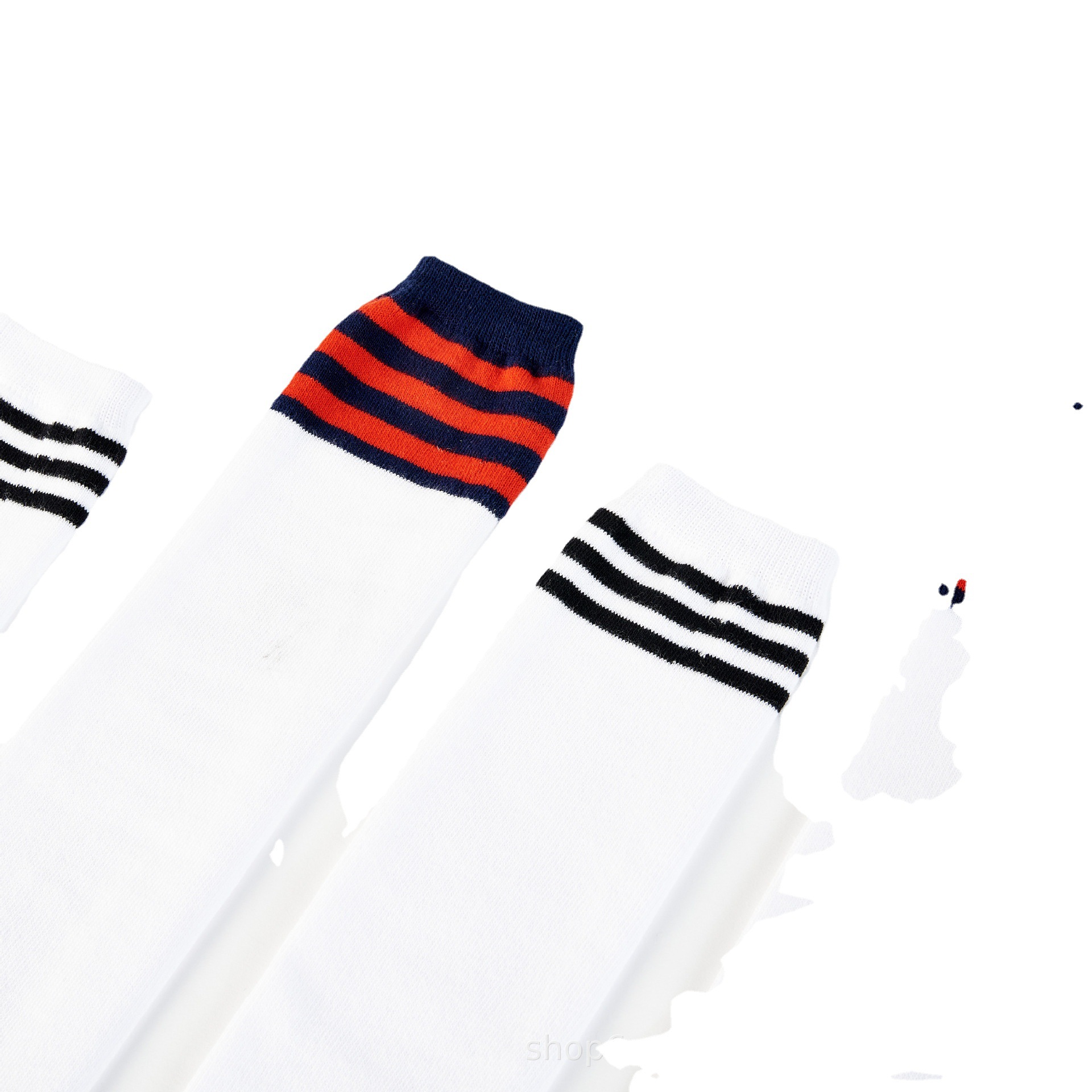 学生袜中长筒三条杠儿童白袜学校统一配礼服校服足球幼儿院表演袜