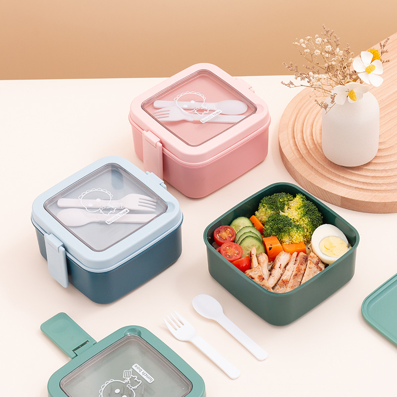 Children's Cute Lunch Box Primary School Student Microwaveable Heated Bento Box Cartoon Fruit Container Office Worker Fat-Reducing Lunch Box